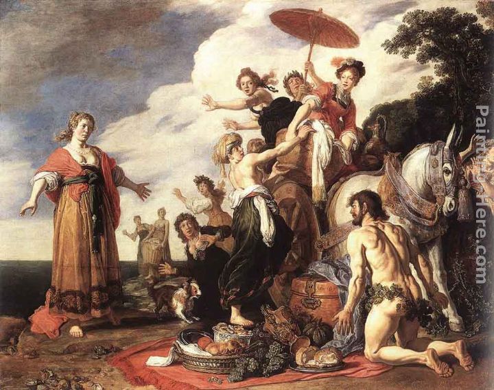 Odysseus and Nausicaa painting - Pieter Lastman Odysseus and Nausicaa art painting